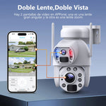 Cámara de Seguridad Exteriores Doble Lente X36/4G/Wifi/Panel/Alarma