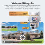 Cámara de Seguridad Exteriores Doble Lente X36/4G/Wifi/Panel/Alarma