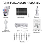 Cámara de Seguridad Exteriores Doble Lente X36/4G/Wifi/Panel/Alarma